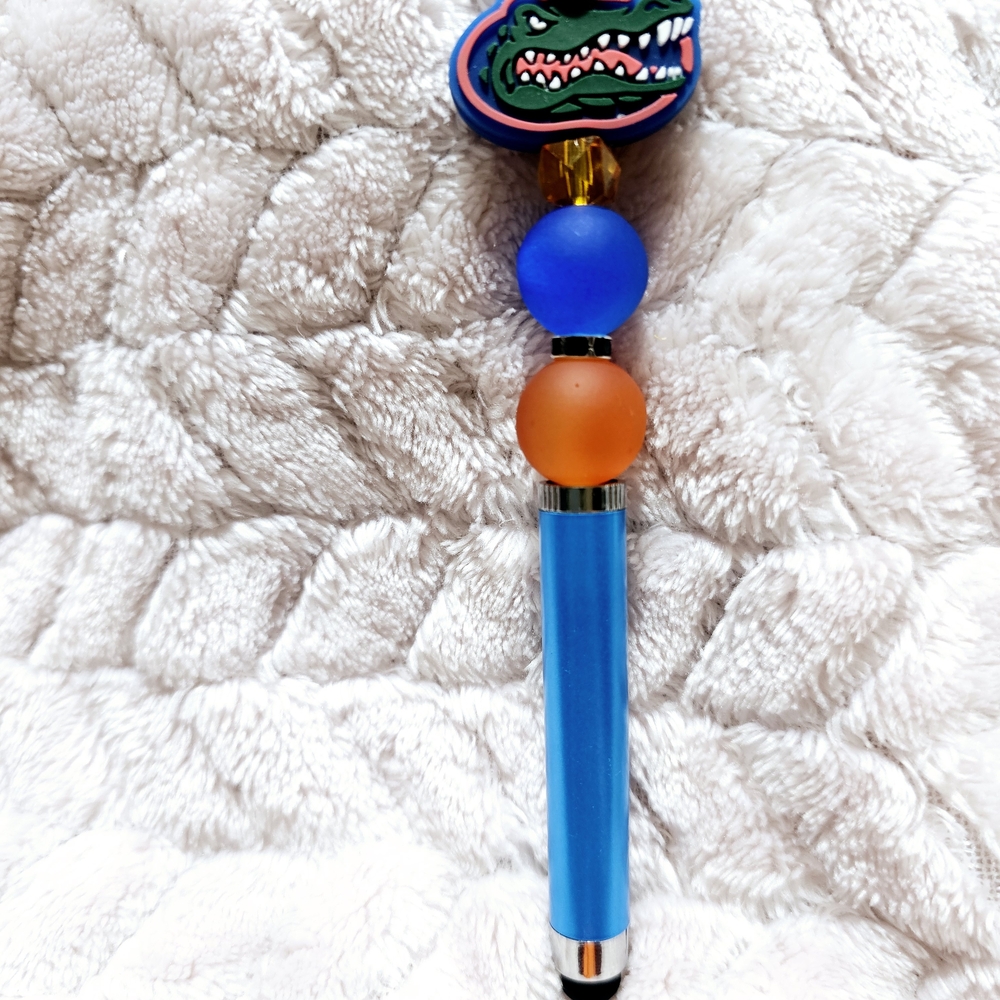 Blue and Orange Kids Pen with Fun Topper